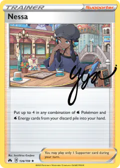 Nessa card (Crown Zenith 136) with Wingull in the artwork