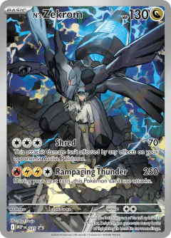 N's Zekrom card (Mega Evolution Black Star Promos 31) with N in the artwork