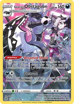 Obstagoon card (Astral Radiance Trainer Gallery TG10) with Piers in the artwork