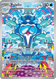 Palafin card (Obsidian Flames 200) with Finizen in the artwork