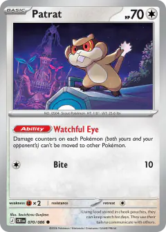 Patrat card (Chaos Rising 70) with Mega Floette in the artwork