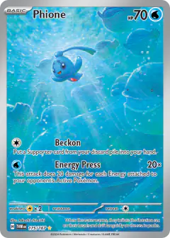 Phione card (Twilight Masquerade 175) with Wailord in the artwork