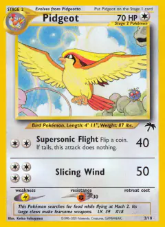 Pidgeot card (Southern Islands 2) with Onix in the artwork