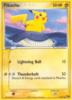 Pikachu card (POP Series 5 12) with Wailmer in the artwork