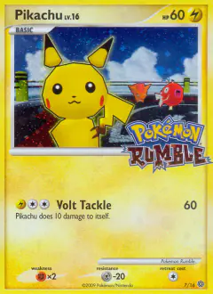 Pikachu card (Pokémon Rumble 7) with Vulpix in the artwork