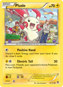 Plusle card (Furious Fists 31) with Breloom in the artwork