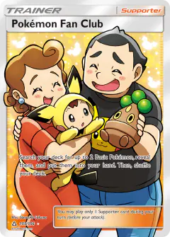 Pokémon Fan Club card (Ultra Prism 155) with Pikachu in the artwork