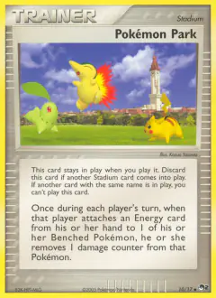 Pokémon Park card (POP Series 2 10) with Pikachu in the artwork