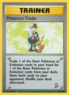 Pokémon Trader card (Base Set 2 106) with Farfetch'd in the artwork