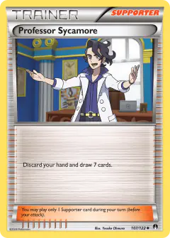 Professor Sycamore card (BREAKpoint 107) with Petilil in the artwork