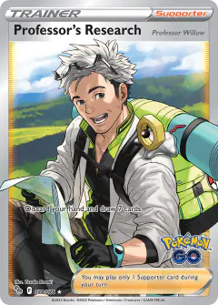 Professor's Research [Professor Willow] card (Pokémon GO 78) with Meltan in the artwork
