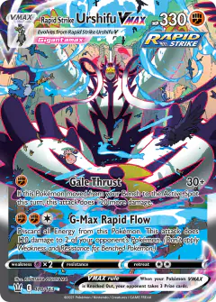 Rapid Strike Urshifu VMAX card (Battle Styles 170) with Clobbopus in the artwork