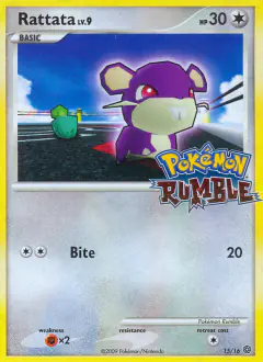 Rattata card (Pokémon Rumble 15) with Bulbasaur in the artwork
