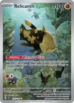 Relicanth card (Temporal Forces 173) with Tirtouga in the artwork