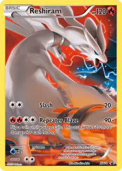Reshiram card (XY Black Star Promos 74) with Black Kyurem in the artwork
