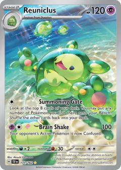 Reuniclus card (Temporal Forces 171) with Duosion in the artwork