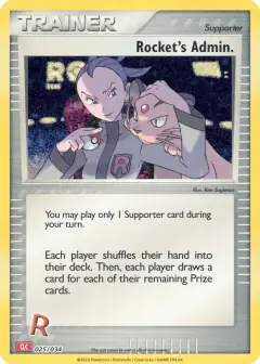 Rocket's Admin. card (Pokémon TCG Classic - Charizard 25) with Sird in the artwork