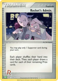 Rocket's Admin. card (Pokémon TCG Classic - Venusaur 26) with Sird in the artwork