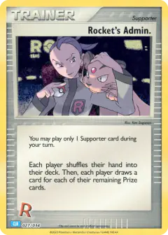 Rocket's Admin. card (Pokémon TCG Classic - Blastoise 27) with Sird in the artwork