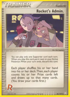 Rocket's Admin. card (Team Rocket Returns 86) with Sird in the artwork