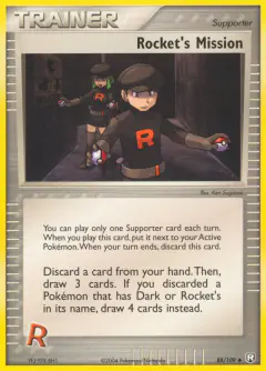 Rocket's Mission card (Team Rocket Returns 88) with Team Rocket Grunt in the artwork