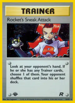 Rocket's Sneak Attack card (Team Rocket 71) with Team Rocket Grunt in the artwork