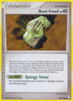 Root Fossil card (Legends Awakened 139) with Lileep in the artwork
