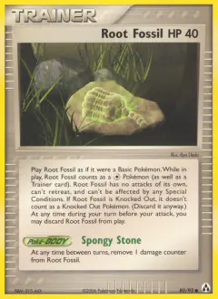 Root Fossil card (Legend Maker 80) with Lileep in the artwork