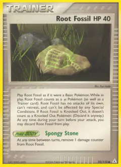 Root Fossil card (Holon Phantoms 93) with Lileep in the artwork