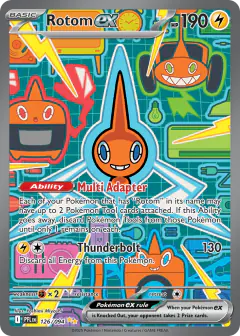Rotom ex card (Phantasmal Flames 126) with Heat Rotom in the artwork