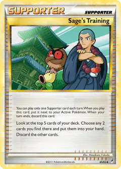 Sage's Training card (Call of Legends 85) with Hoothoot in the artwork