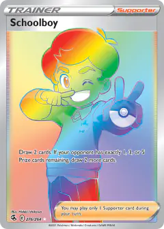 Schoolboy card (Fusion Strike 276) with Blipbug in the artwork