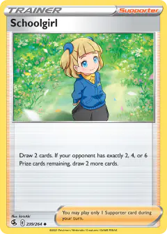 Schoolgirl card (Fusion Strike 239) with Blipbug in the artwork