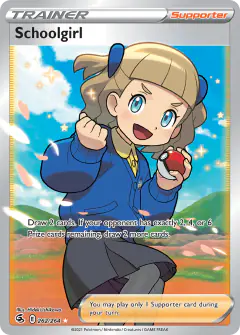 Schoolgirl card (Fusion Strike 262) with Blipbug in the artwork