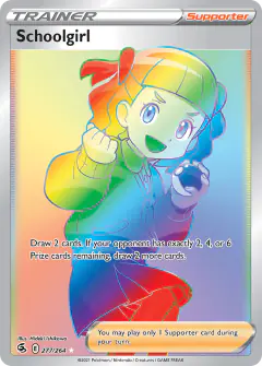Schoolgirl card (Fusion Strike 277) with Blipbug in the artwork