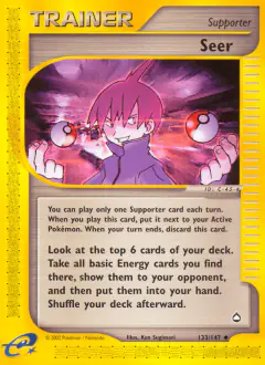 Seer card (Aquapolis 133) with Psychic in the artwork