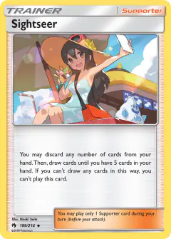 Sightseer card (Lost Thunder 189) with Vanillish in the artwork