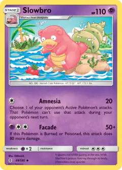Slowbro card (Guardians Rising 49) with Wingull in the artwork