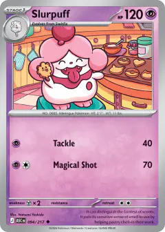 Slurpuff card (Ascended Heroes 94) with Pikachu in the artwork