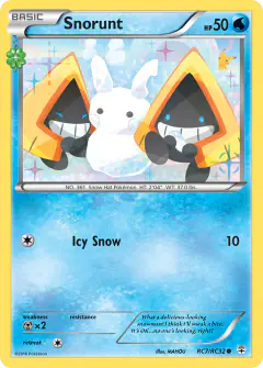 Snorunt card (Generations RC7) with Pikachu in the artwork