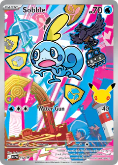 Sobble card (Mega Evolution Black Star Promos 54) with Corviknight in the artwork