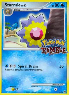 Starmie card (Pokémon Rumble 5) with Gyarados in the artwork
