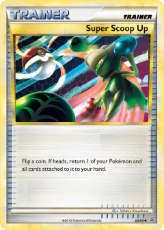 Super Scoop Up card (HS—Unleashed 83) with Roserade in the artwork