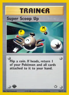 Super Scoop Up card (Neo Genesis 98) with Magnemite in the artwork