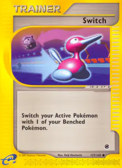 Switch card (Expedition Base Set 157) with Wobbuffet in the artwork