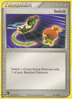 Switch card (Ruby & Sapphire 92) with Geodude in the artwork