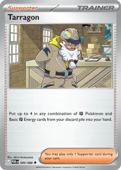 Tarragon card (Perfect Order 85) with Eelekross in the artwork