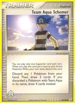 Team Aqua Schemer card (Team Magma vs Team Aqua 69) with Team Aqua Grunt in the artwork