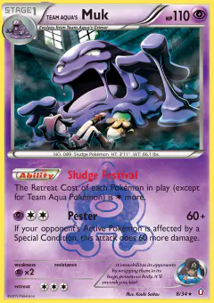 Team Aqua's Muk card (Double Crisis 8) with Team Magma Grunt in the artwork