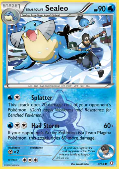 Team Aqua's Sealeo card (Double Crisis 4) with Team Aqua Grunt in the artwork